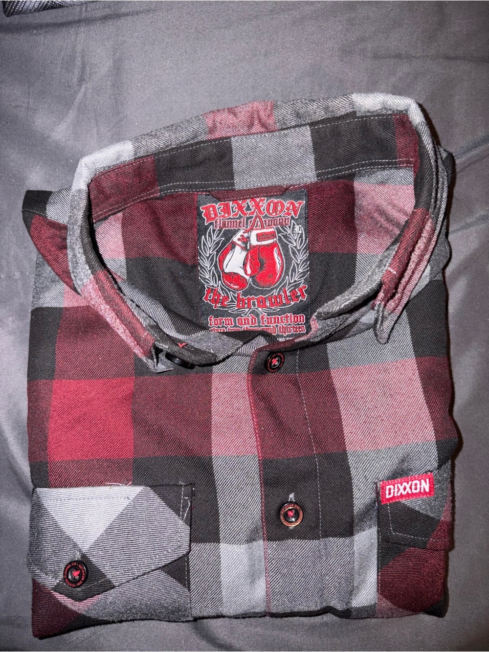DIXXON The Brawler Red and Black Plaid Button-Down Shirt